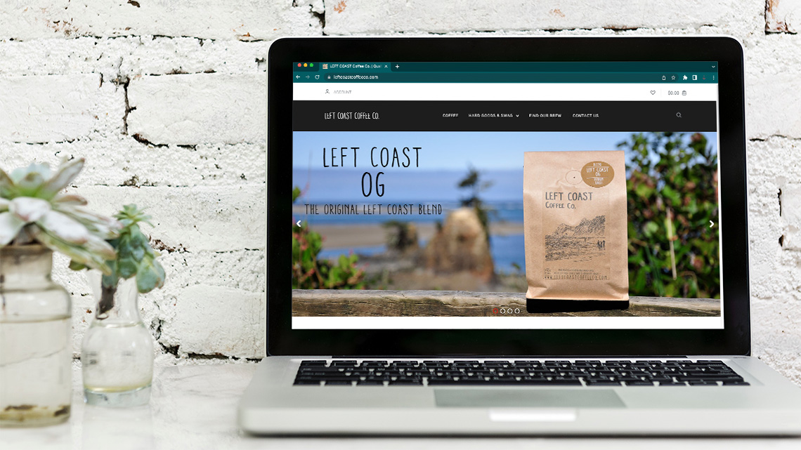Photo of Left Coast Coffee Co's Website by Coast Commerce Solutions