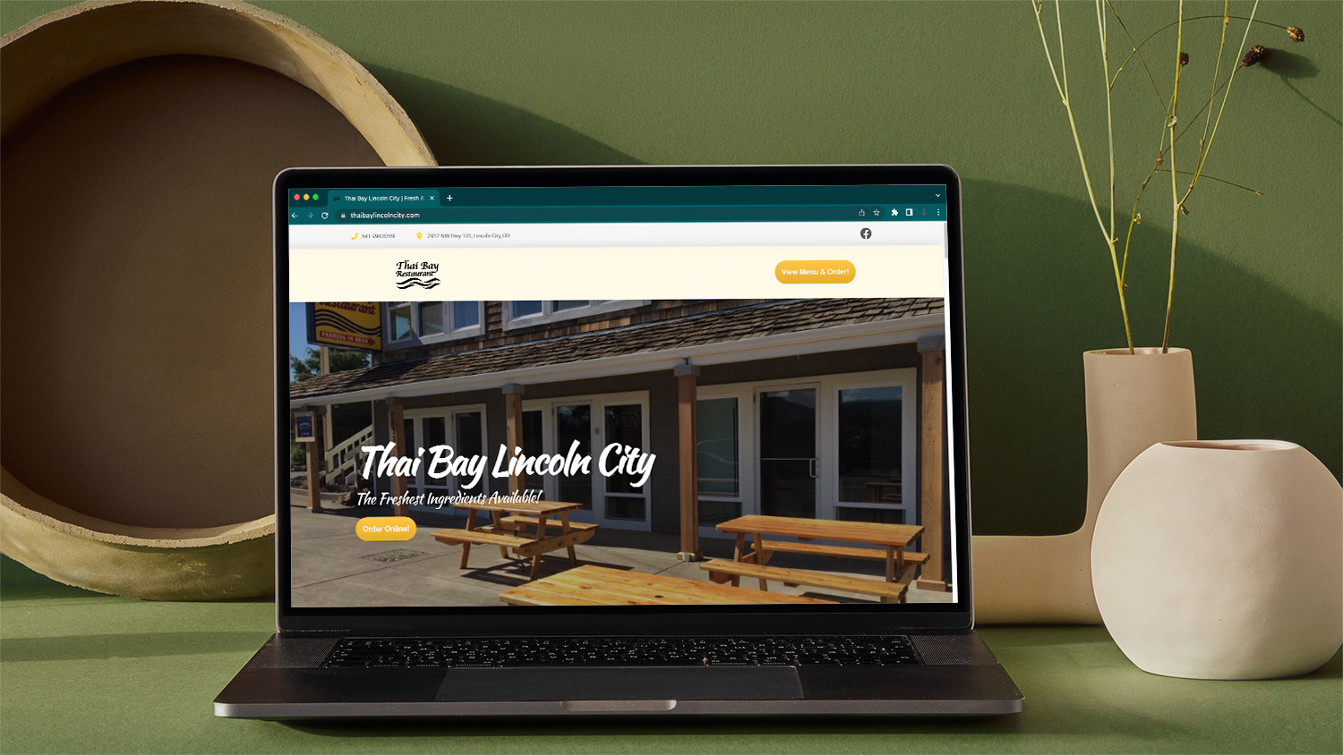 Photo of Thai Bay Lincoln City's Website by Coast Commerce Solutions